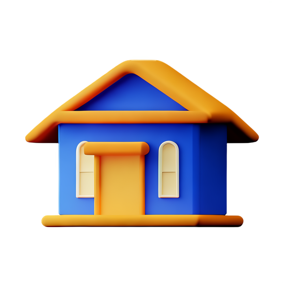 house 3d icon illustration png