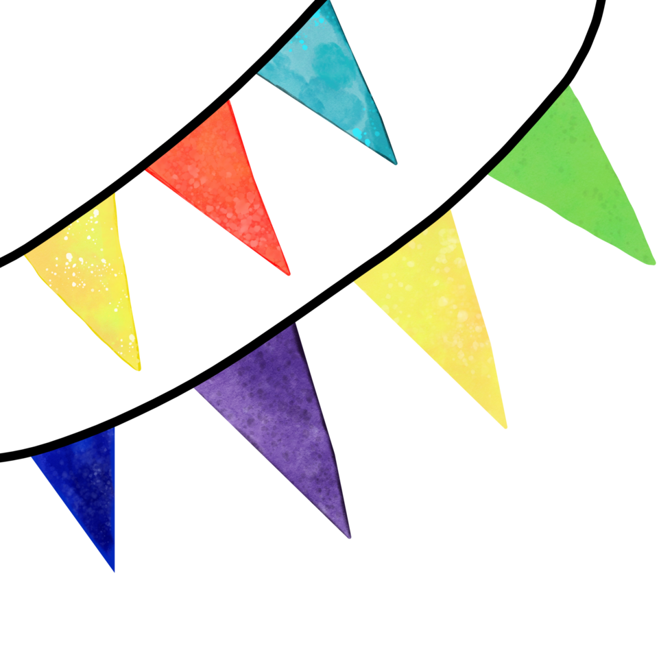 Party flag, Party flag doodle png