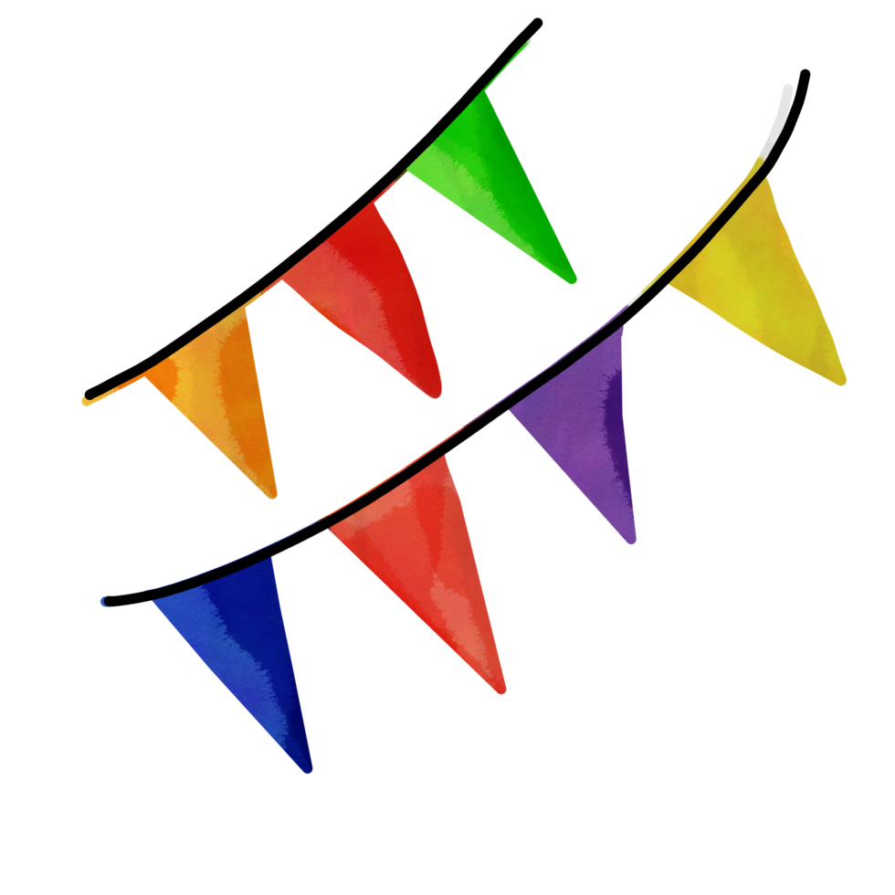 Party flag, Party flag doodle png