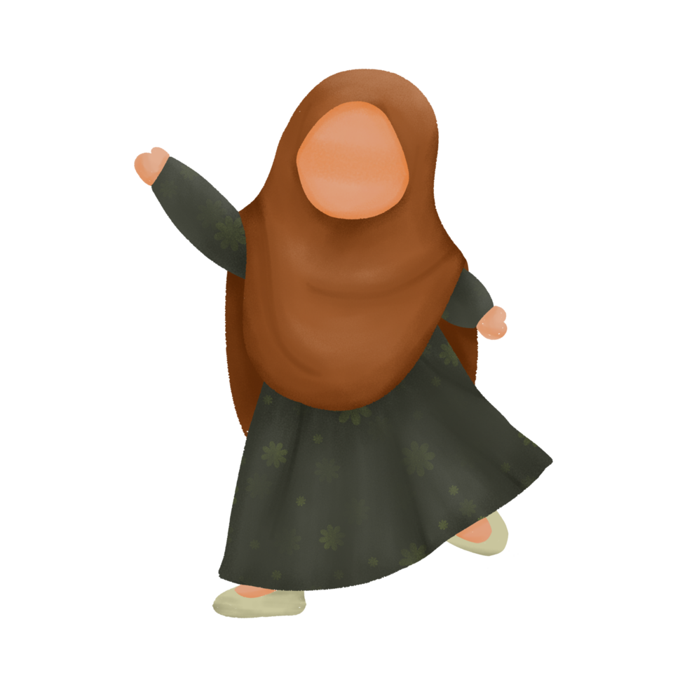 Young muslim girl png