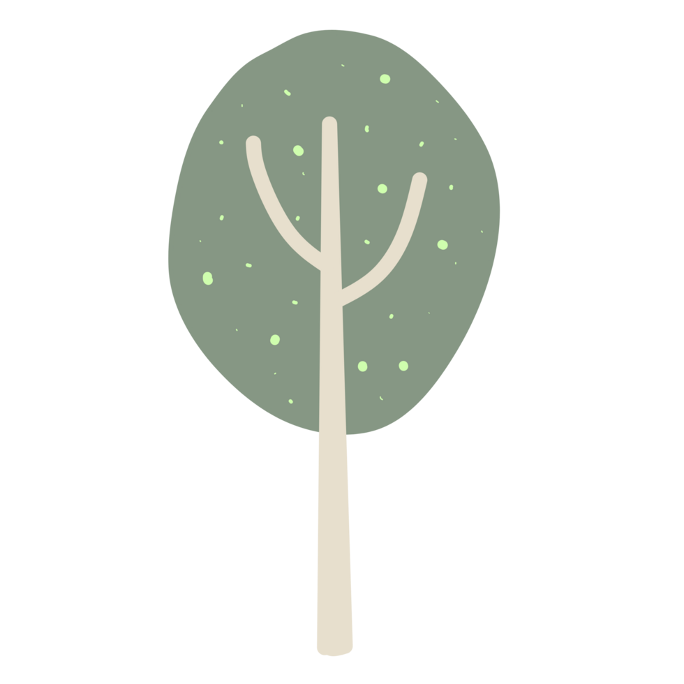 Watercolor tree illustration png