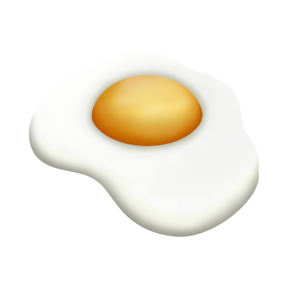 Fried Egg On White Background Stock Photo PNG Images