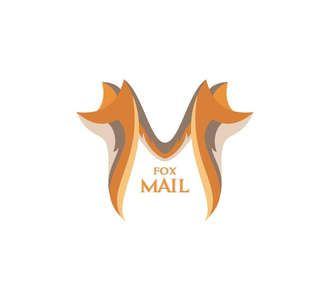 Fox Letter M Logo Design, Symbol of Strength and Speed vector