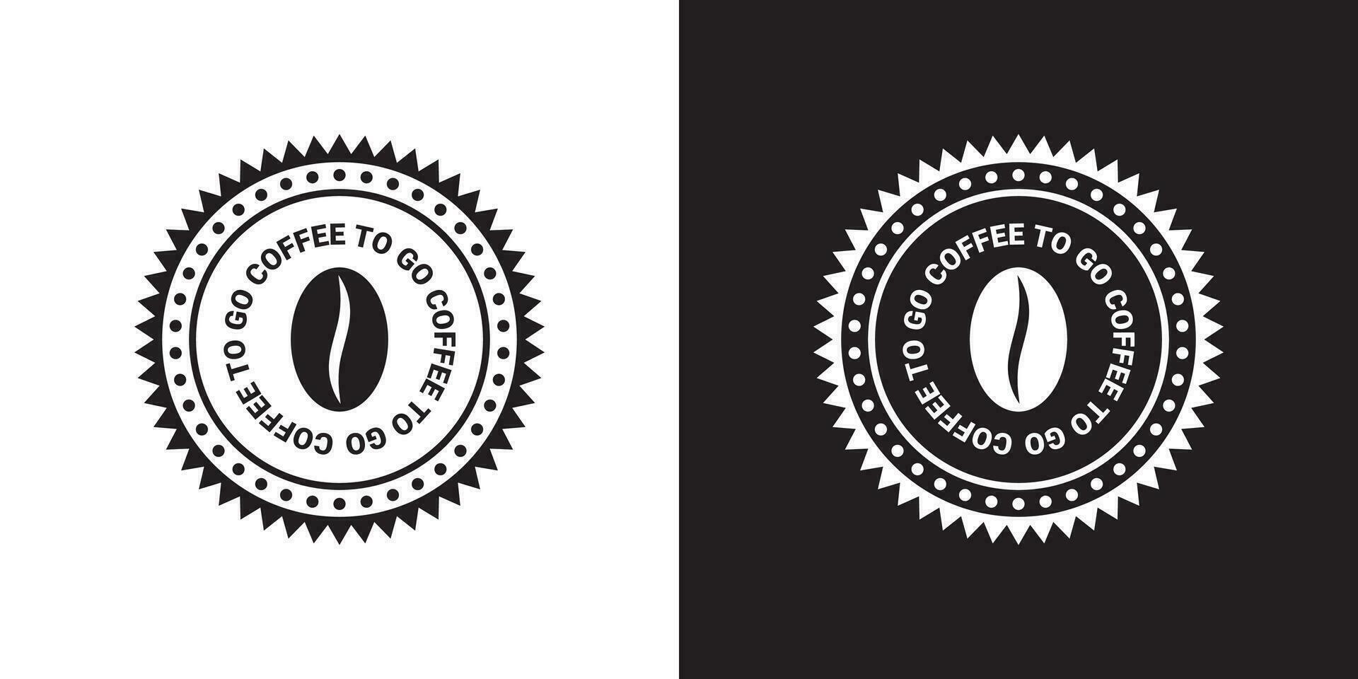 Coffee shop labels. Coffee to go signs. Vector scalable graphics