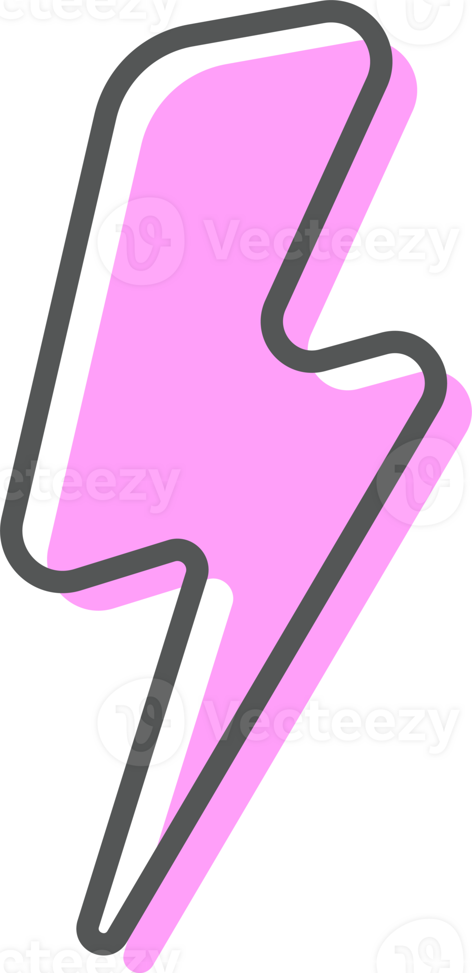 Abstract flash lightning for design. Neobrutalism graphic shape