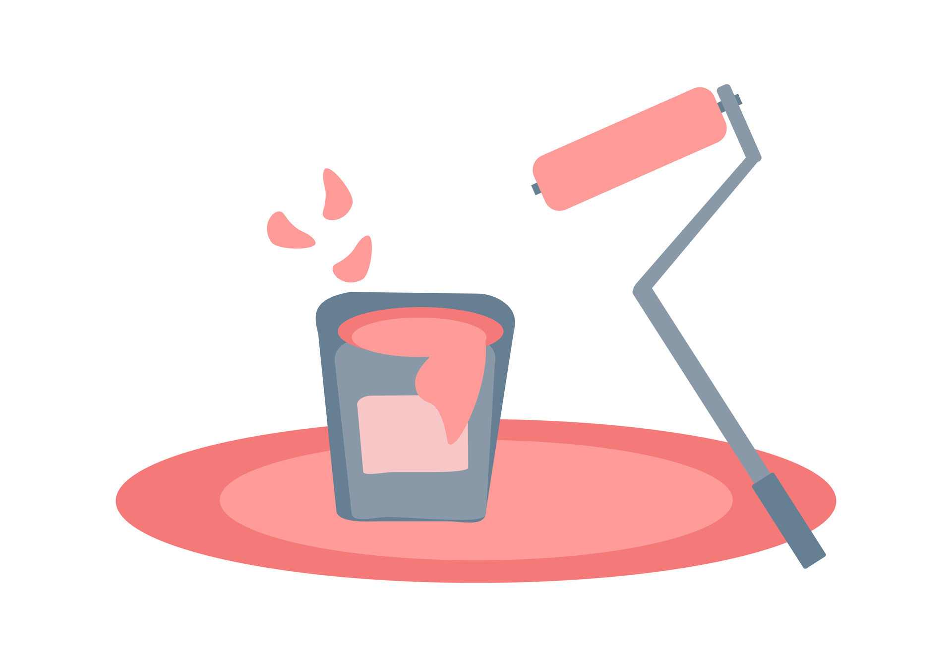 Equipment for repairing, painting surfaces and walls a paint roller