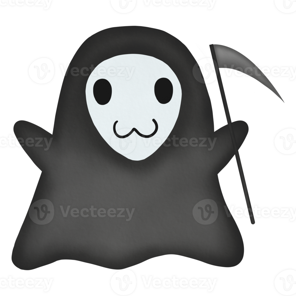 Baby Ghost with Grim Reaper Costume png