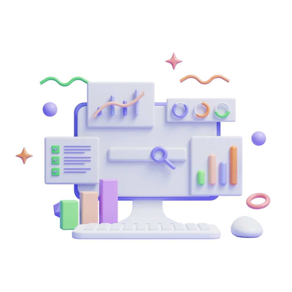 web analytics and seo marketing concept icon or 3d seo ranking analysis graph or seo graph png