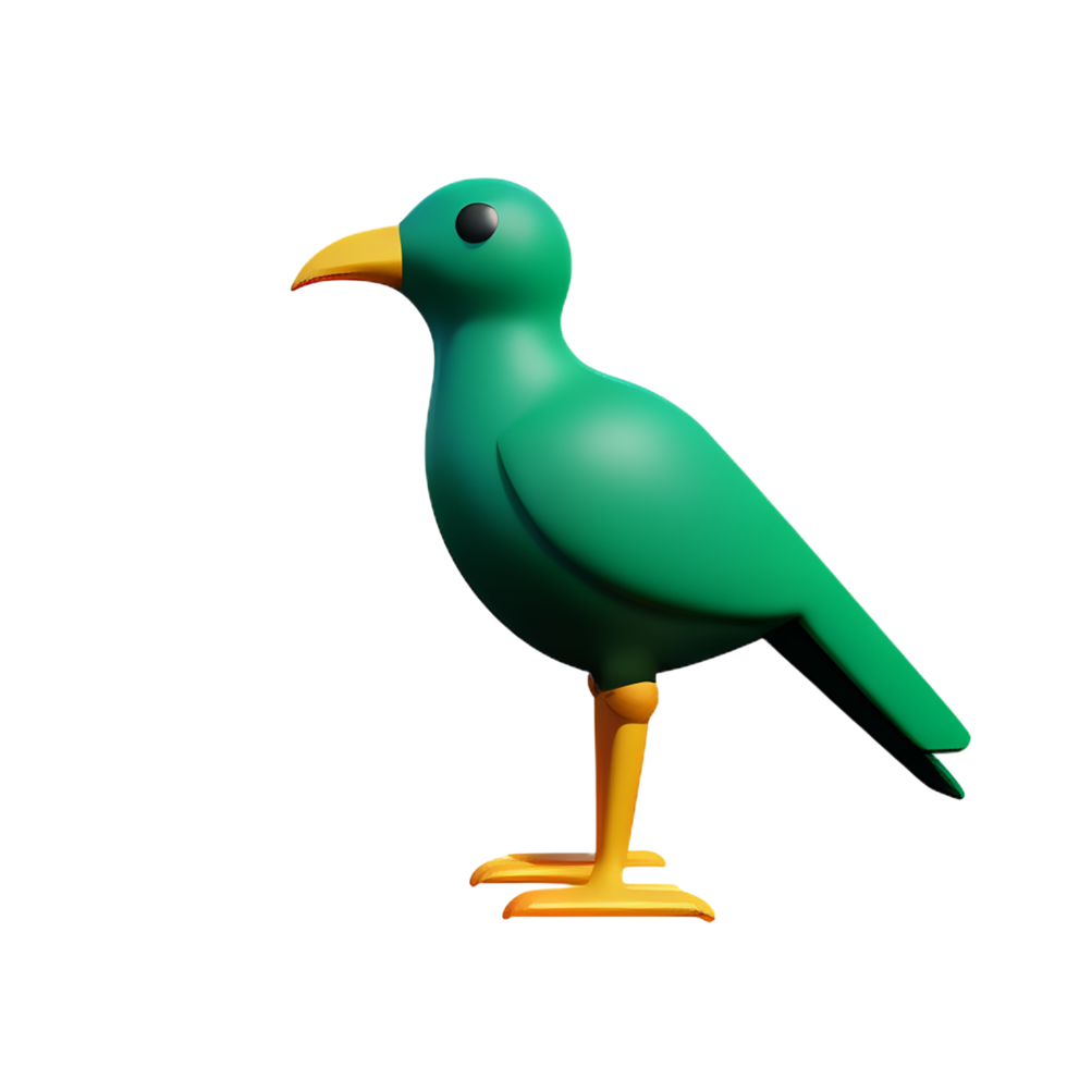 beautiful birds 3d icon illustration png