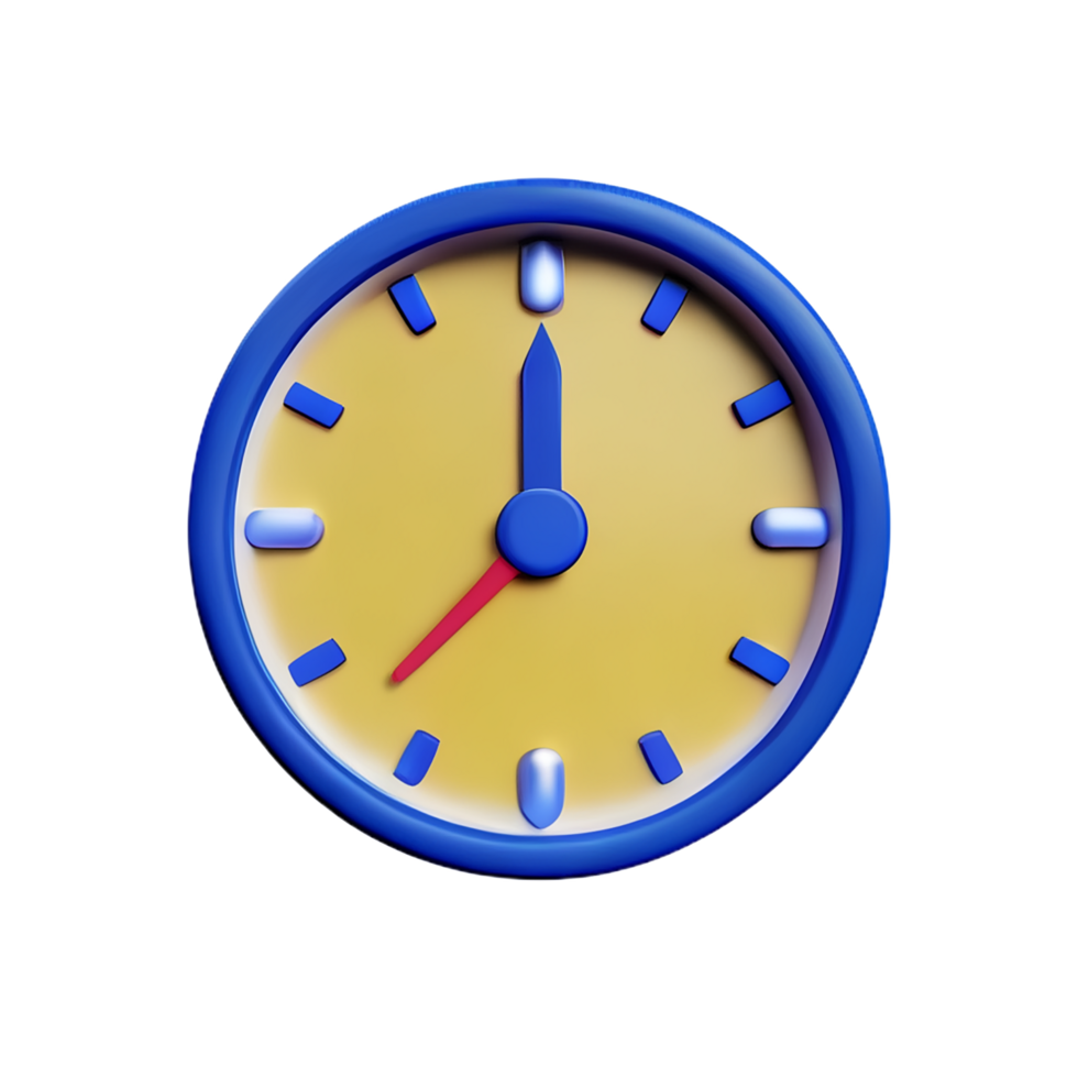 clock 3d icon illustration png