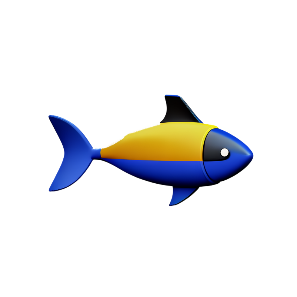 Fish 3d icon illustration png