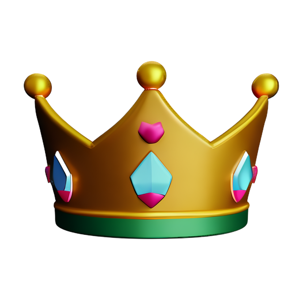 crown 3d icon illustration png