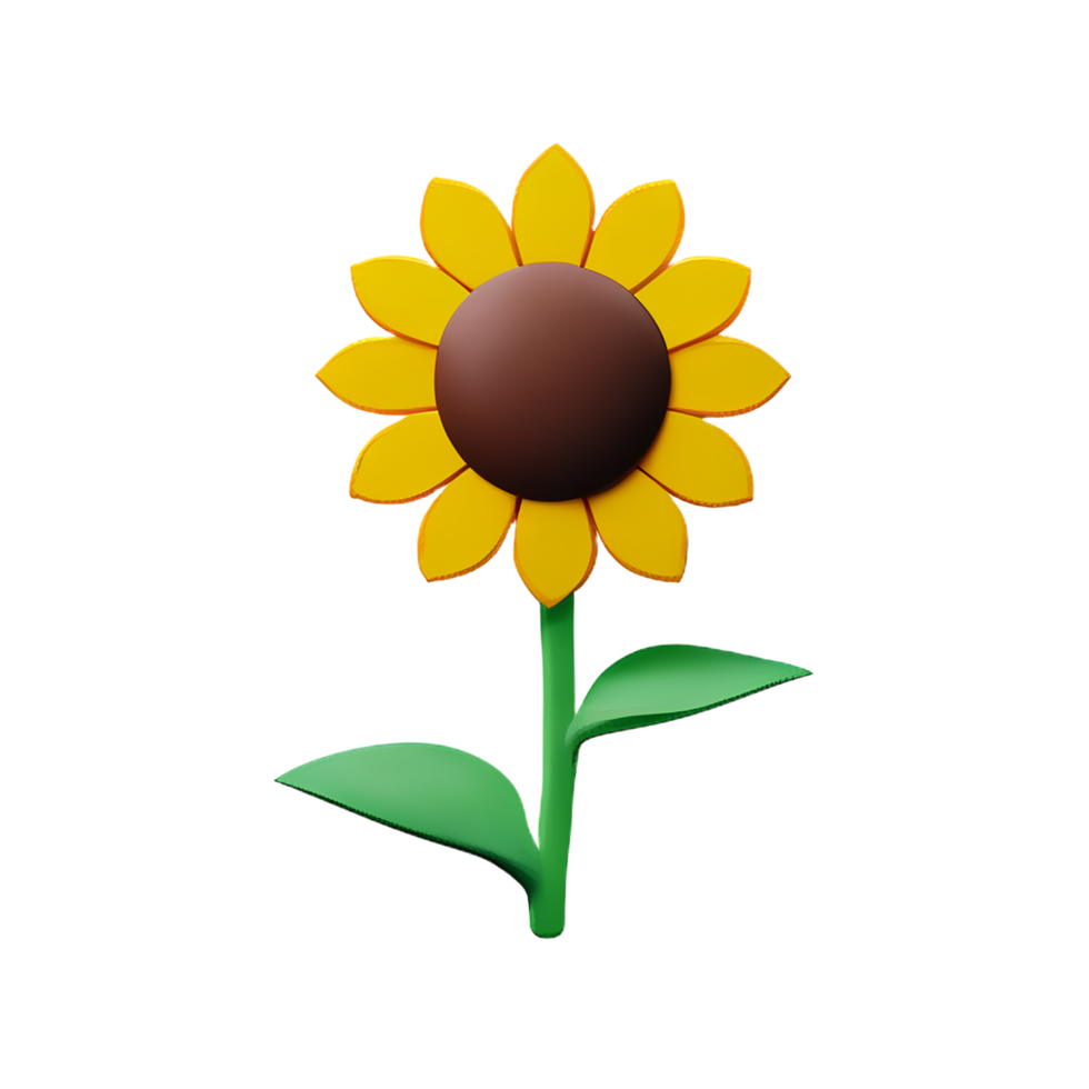 sunflower 3d icon illustration png
