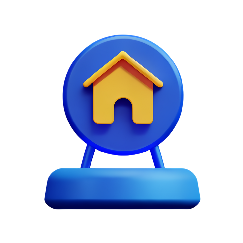 home 3d user interface icon png
