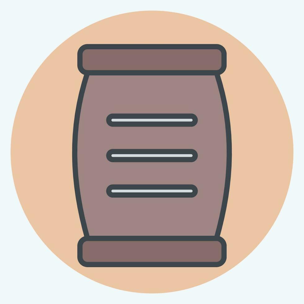 Icon Cement. related to Building Material symbol. color mate style. simple design editable. simple illustration vector