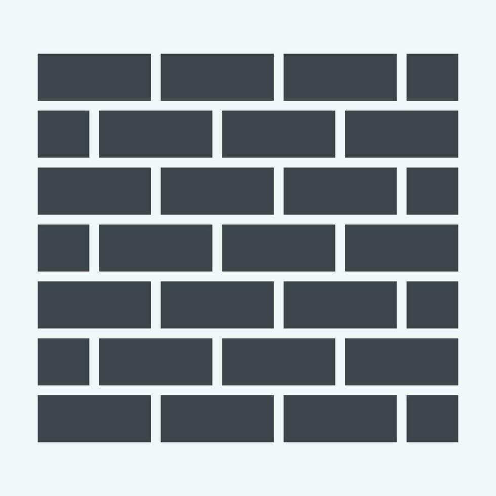 Icon Outer Wall. related to Building Material symbol. glyph style. simple design editable. simple illustration vector