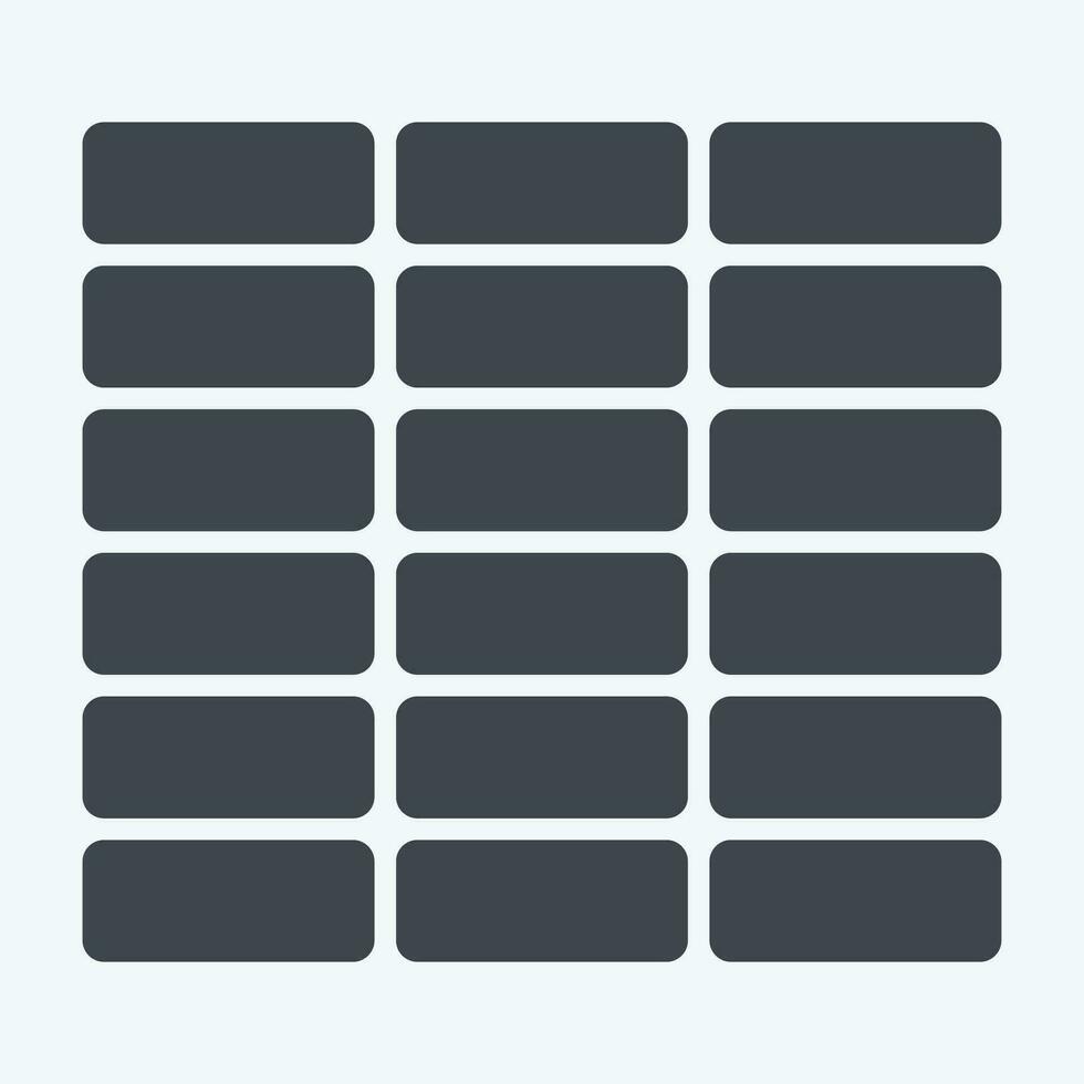 Icon Wall. related to Building Material symbol. glyph style. simple design editable. simple illustration vector