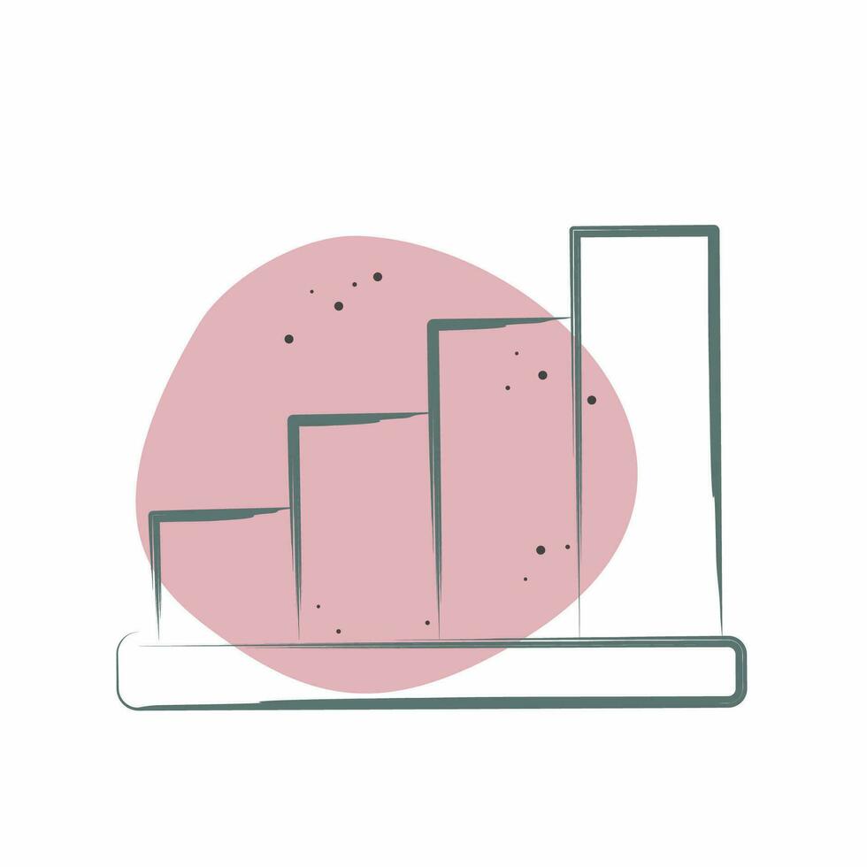Icon Stairs. related to Building Material symbol. Color Spot Style. simple design editable. simple illustration vector