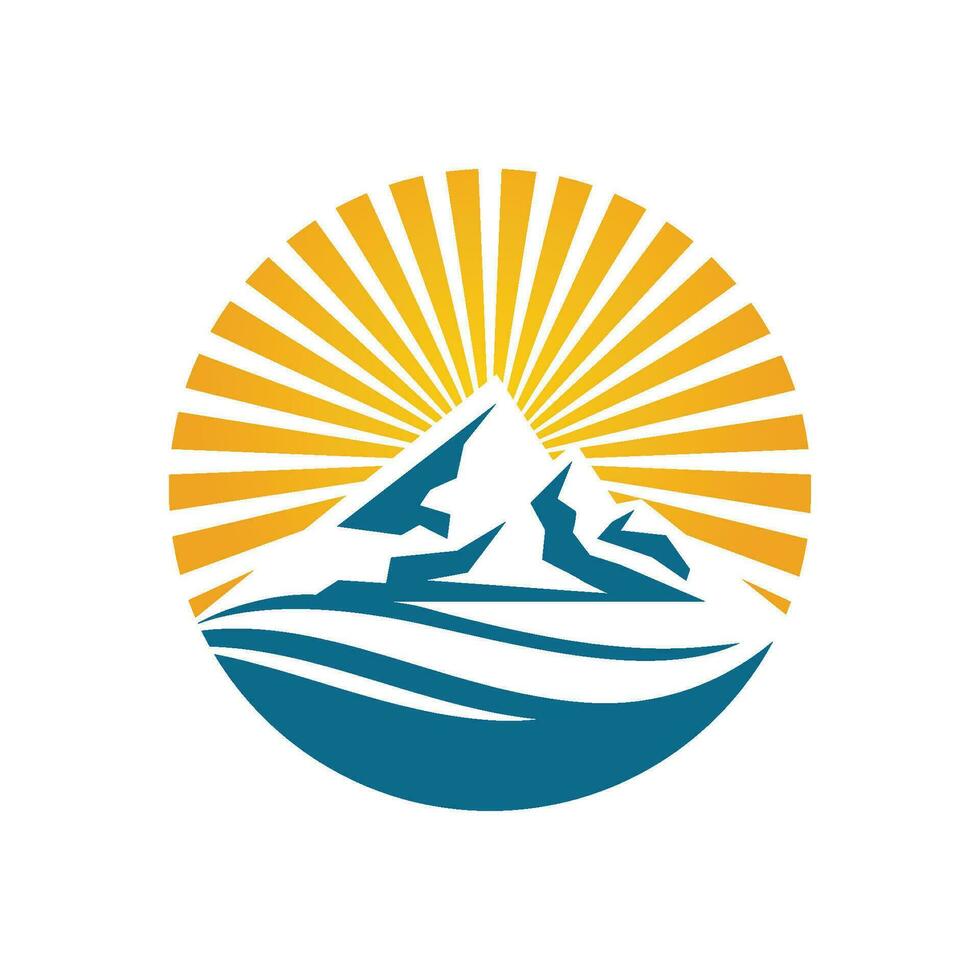 Mountain icon Logo vector