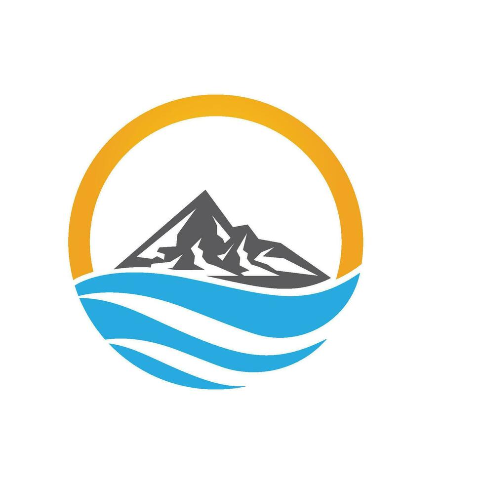 logotipo de icono de montaña vector