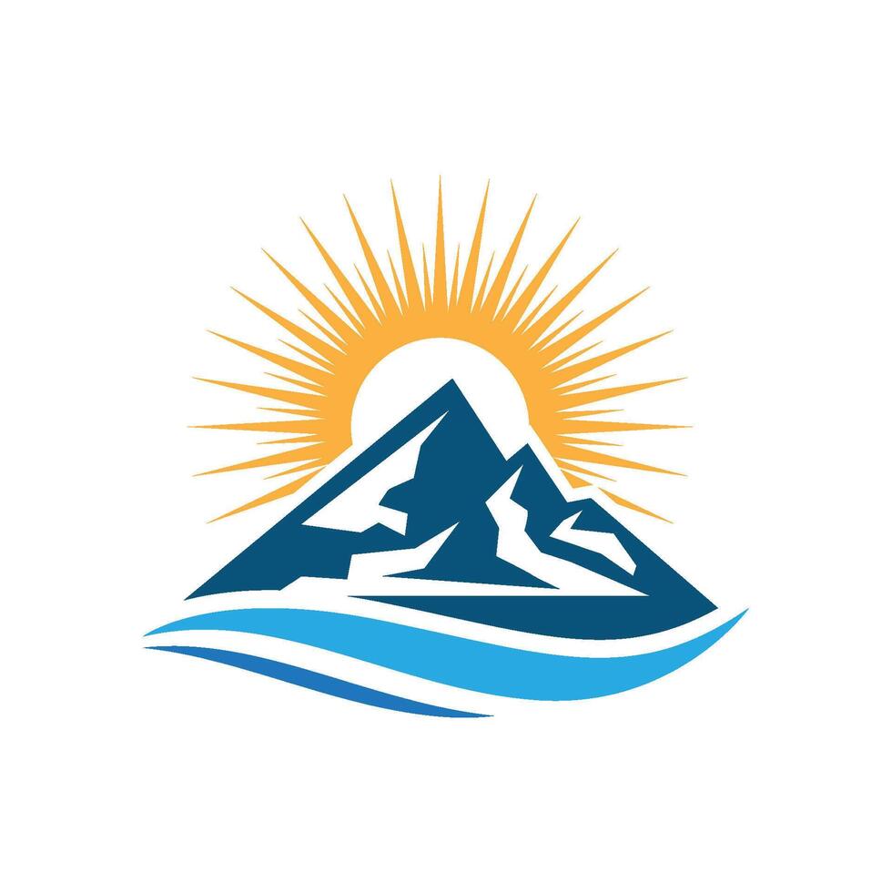 Mountain icon Logo vector