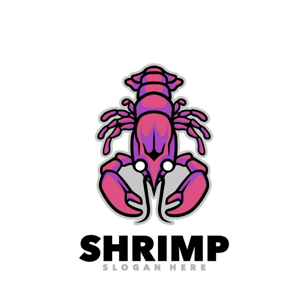 Shrimp mascot cartoon vector