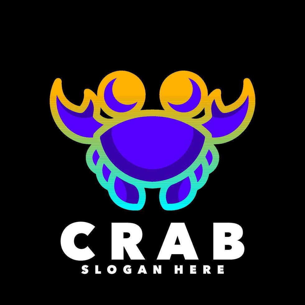 Cute crab colorful vector