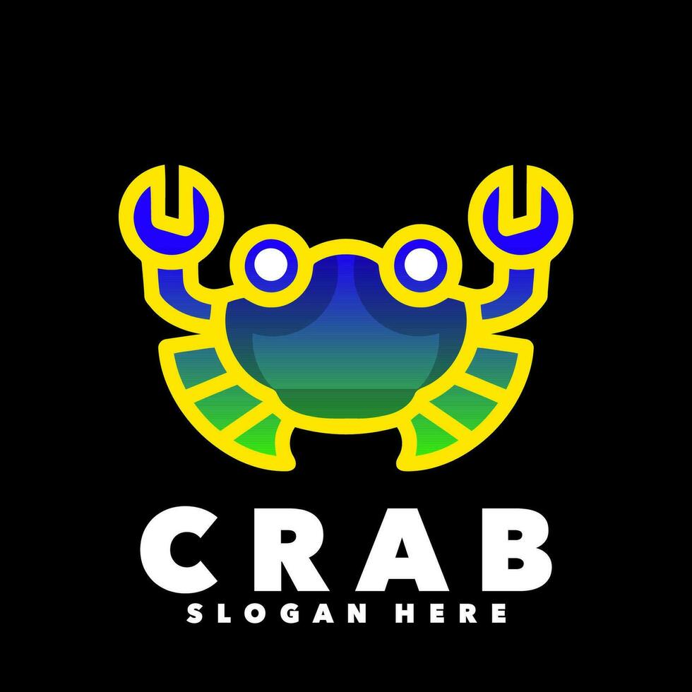 Crab gradient colorful vector