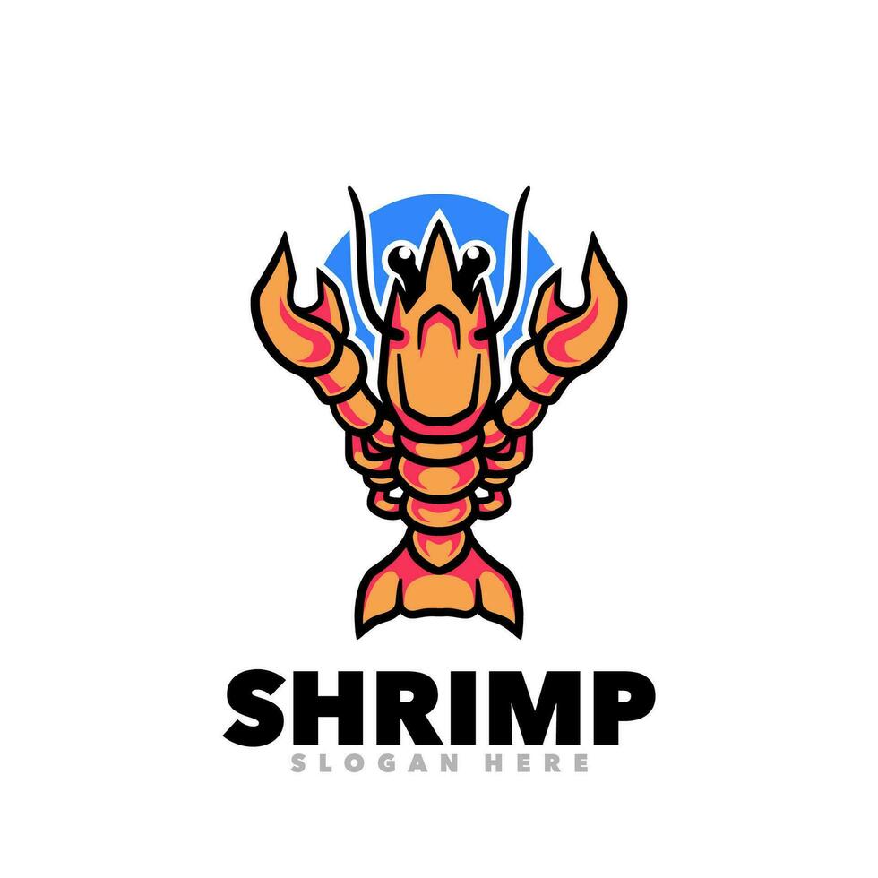 Shrimp mascot logo vector
