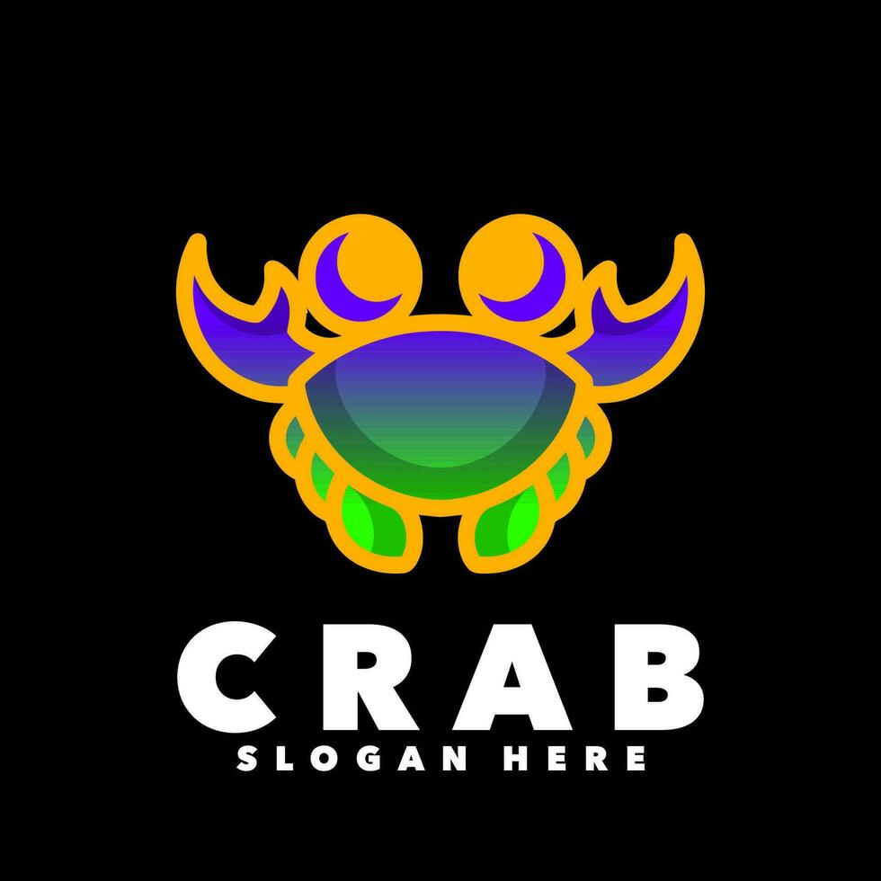 Crab line simple logo vector