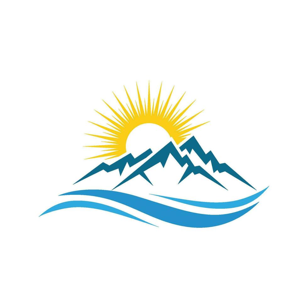 Mountain icon Logo vector