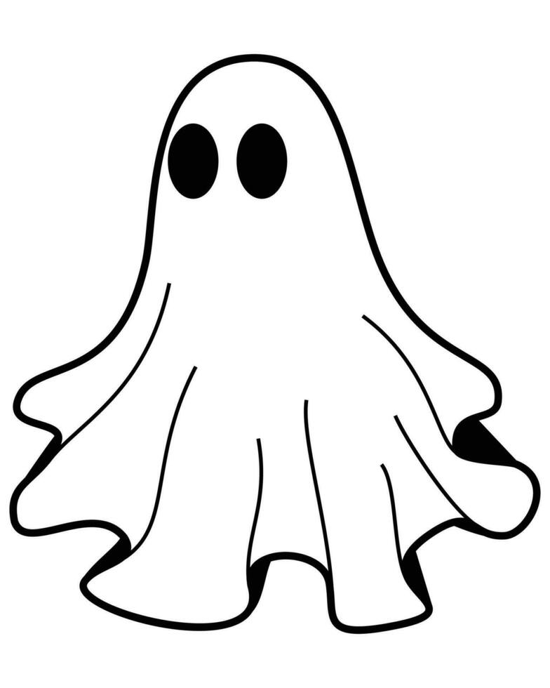 cute halloween ghosts illustration vector