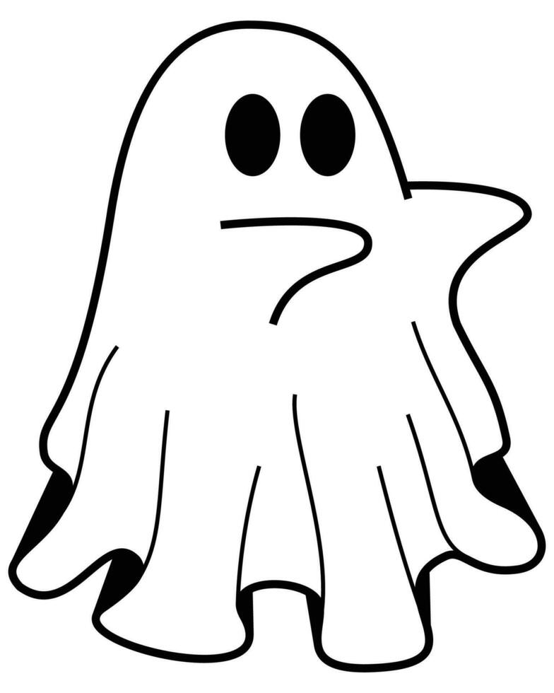 cute halloween ghosts illustration vector