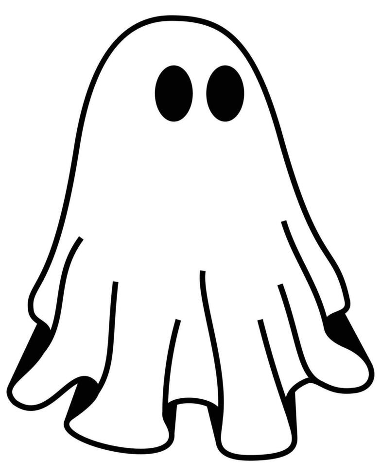 cute halloween ghosts illustration vector