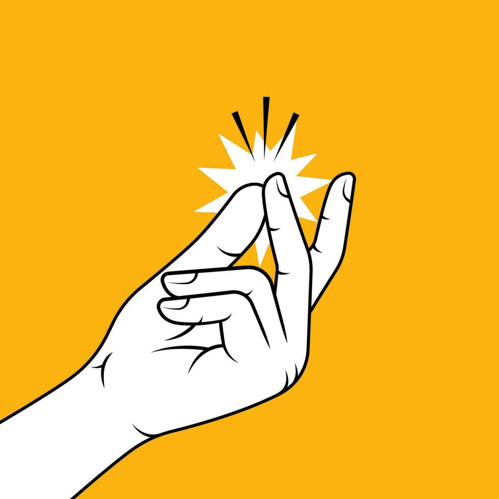 snapping fingers gesture vector. easy concept vector background