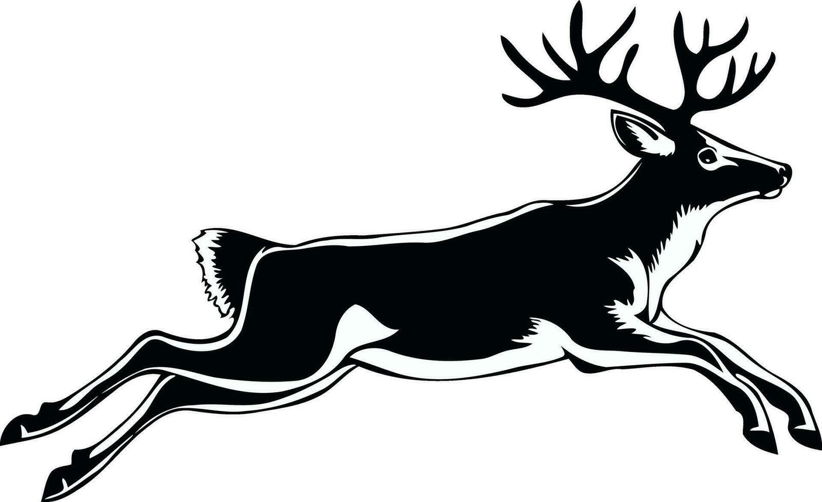 animal mammal deer jumping vector