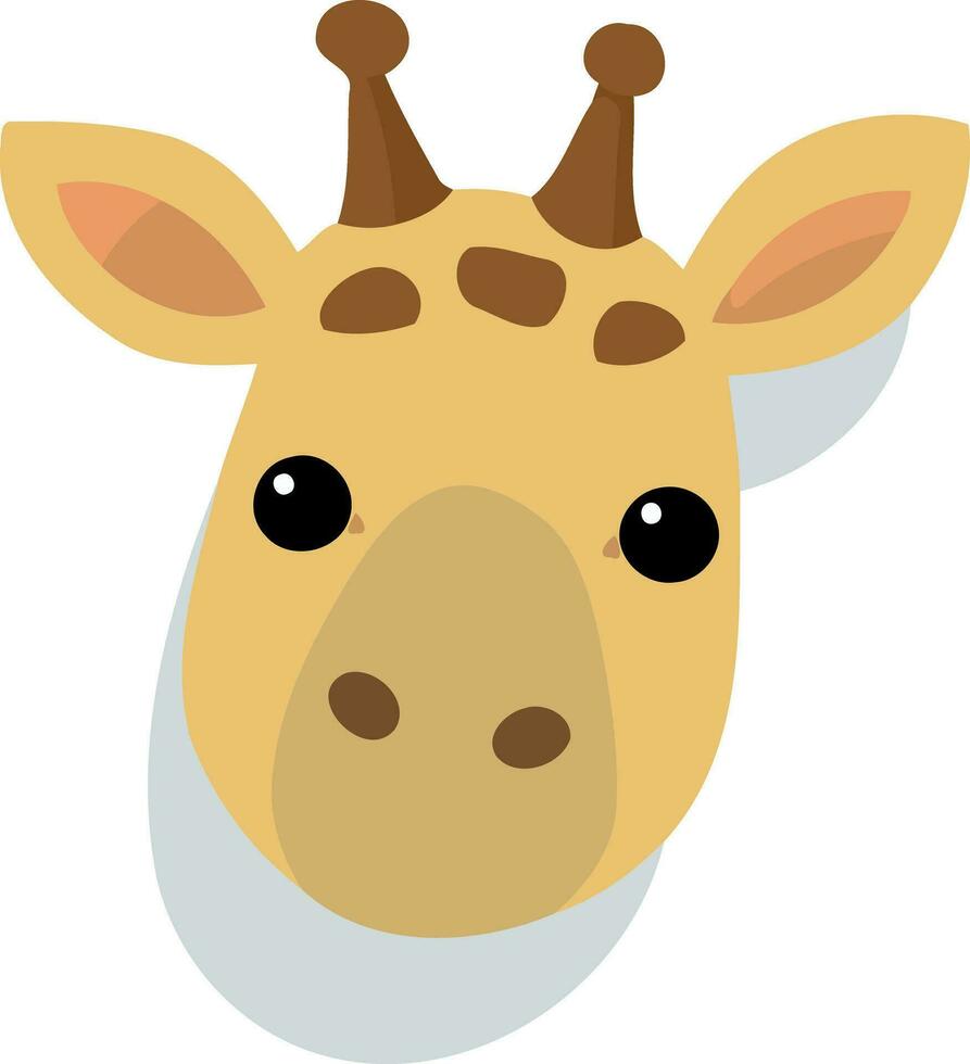 animal mammal cute yellow giraffe vector