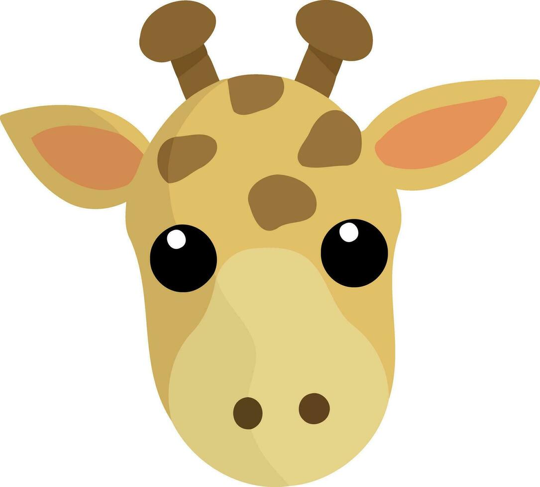 animal mammal cute yellow giraffe vector