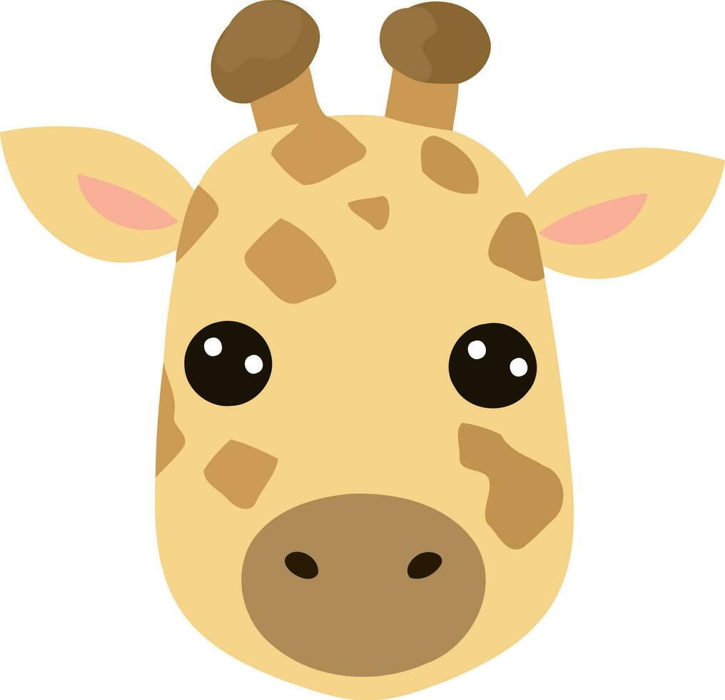 animal mamífero linda amarillo jirafa vector