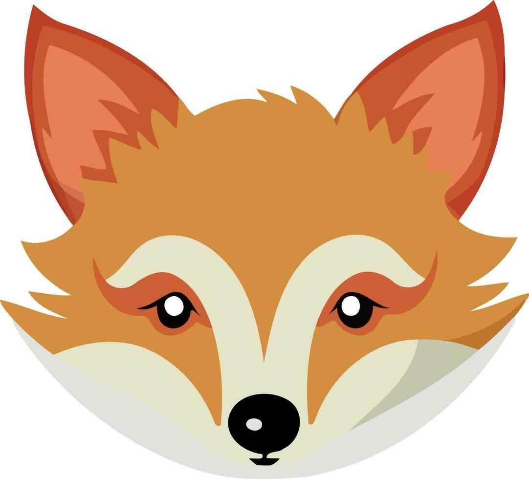 animal mammal fox orange fluffy vector