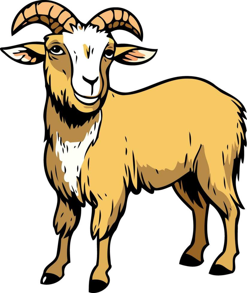 goat mammal animal body vector