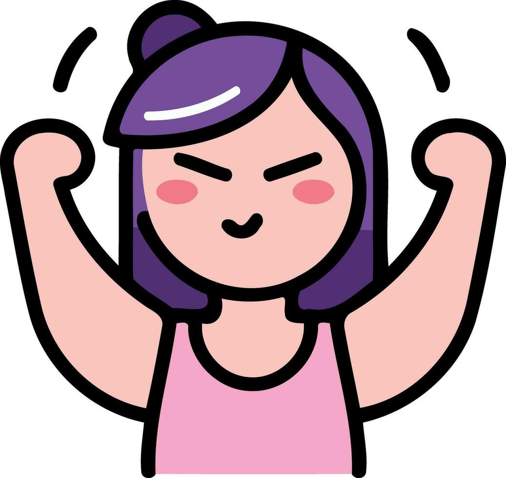 person woman arms raised vector