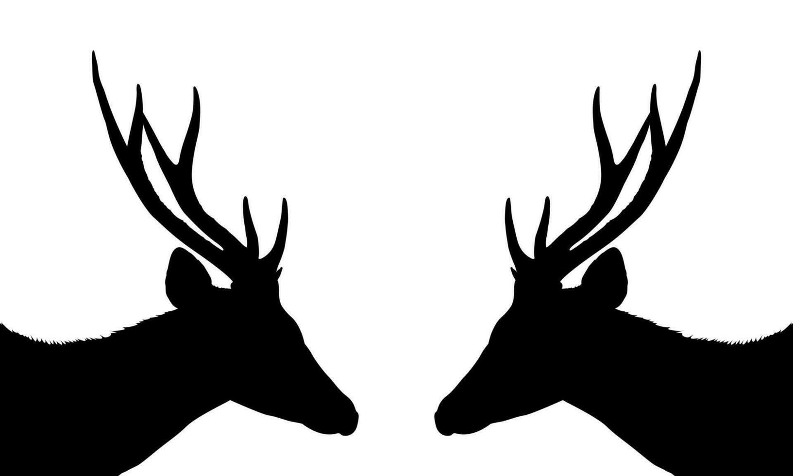 deer silhouette on white background vector