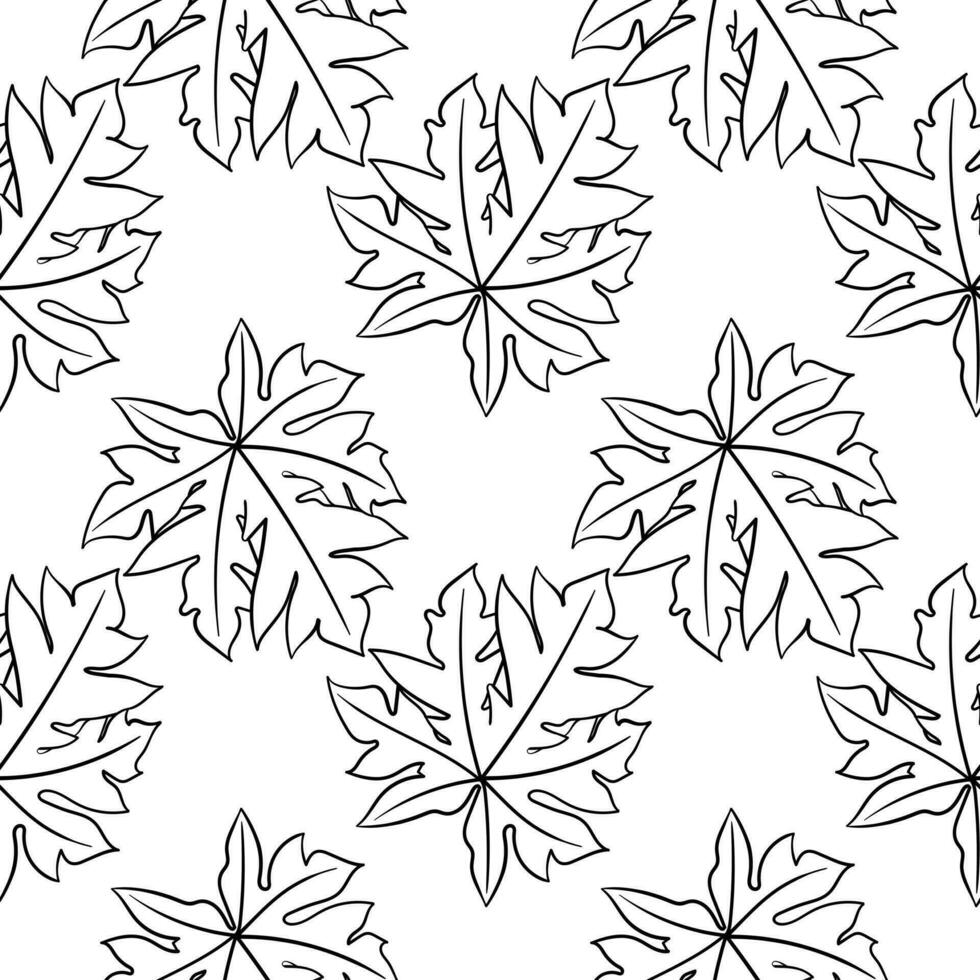 leaf hand drawn seamless pattern3 vector