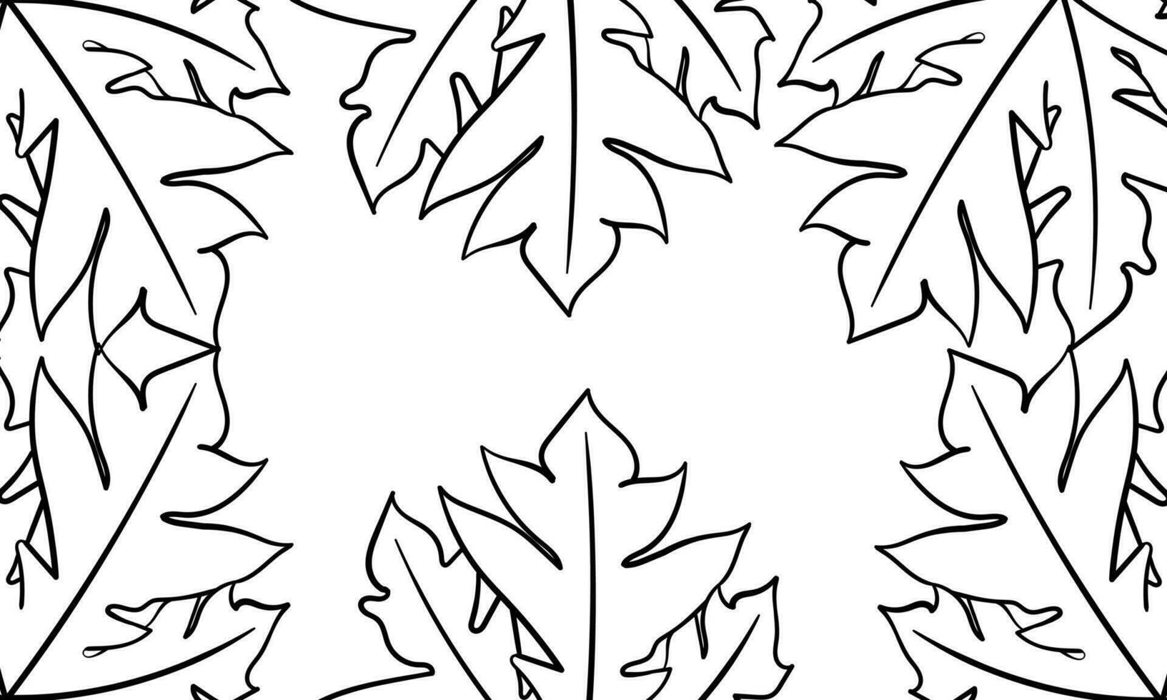 leaf hand drawn background with nature theme2 vector