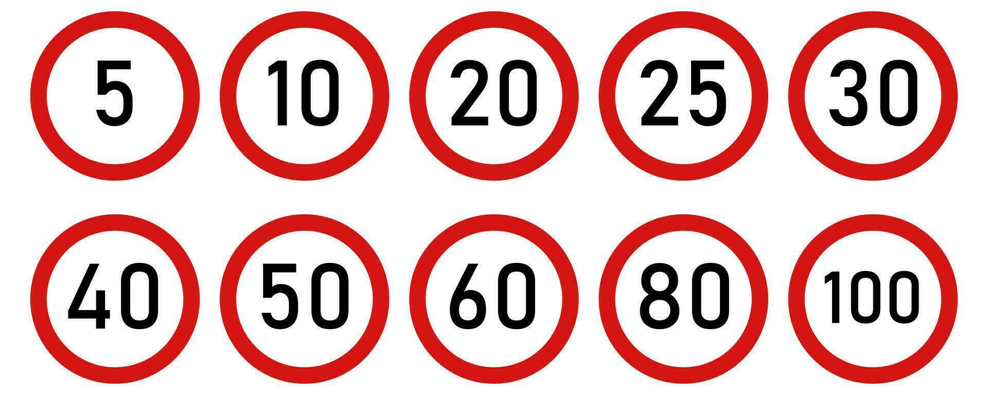 maximum speed limit sign vector