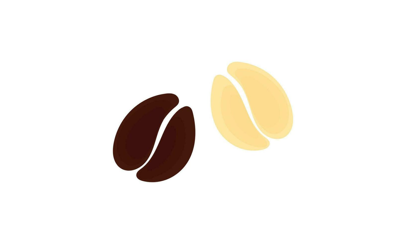 illustration of brown and white coffee beans vector