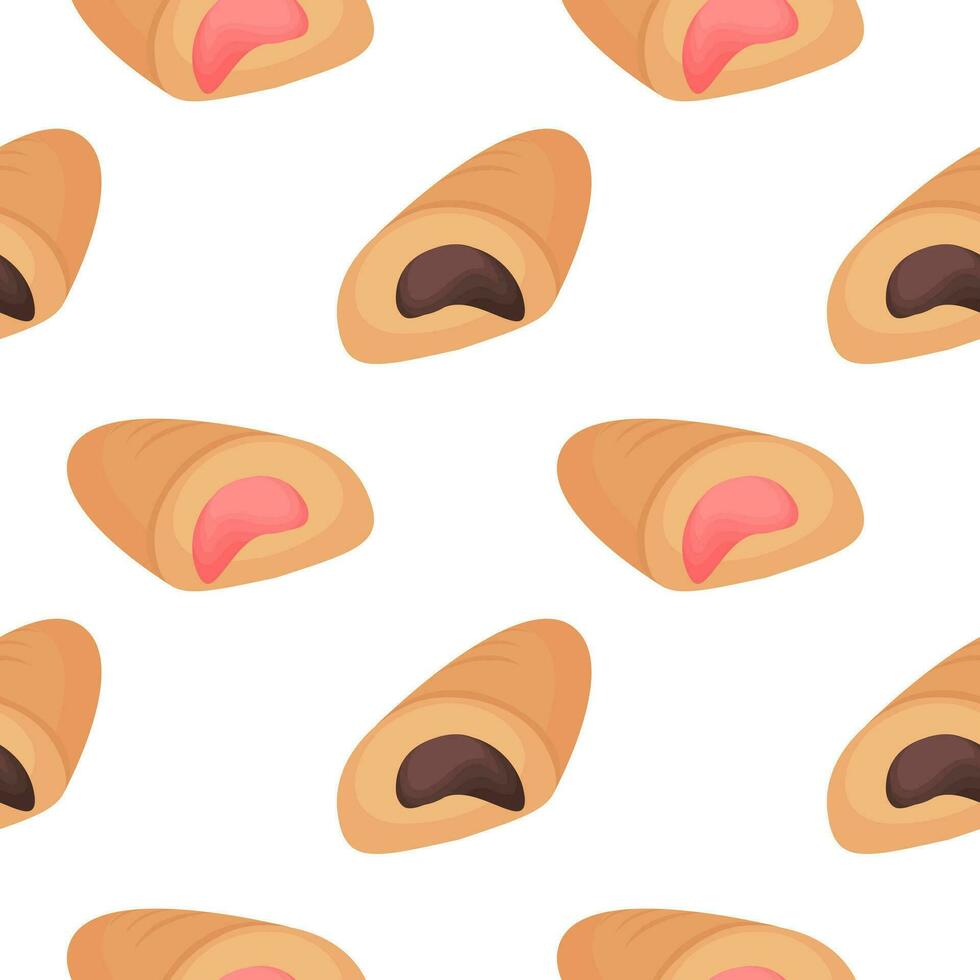 bread seamless pattern vector