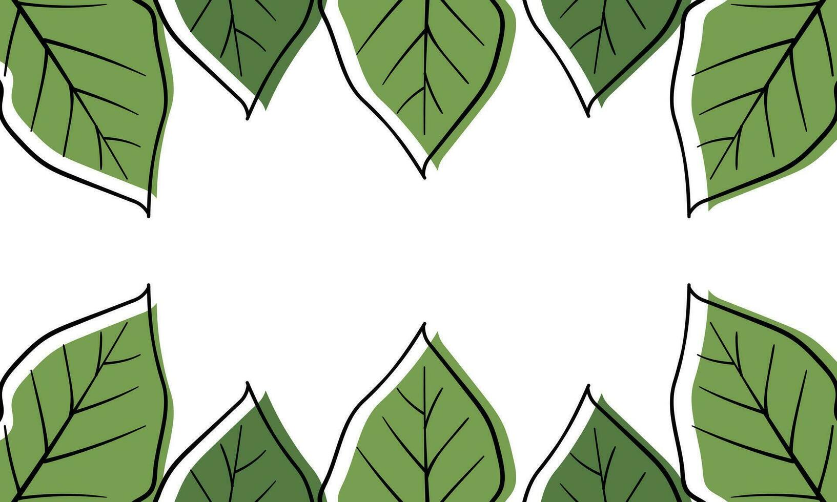 leaf hand drawn illustration background vector