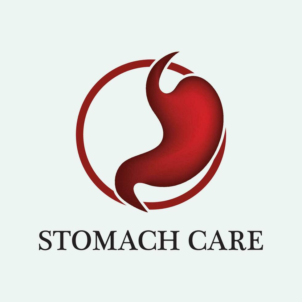 Stomach care and health logo vector